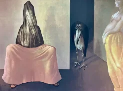 Pamono Leonor Fini, Two Princesses and a Bird, 1970s, Lithograph
