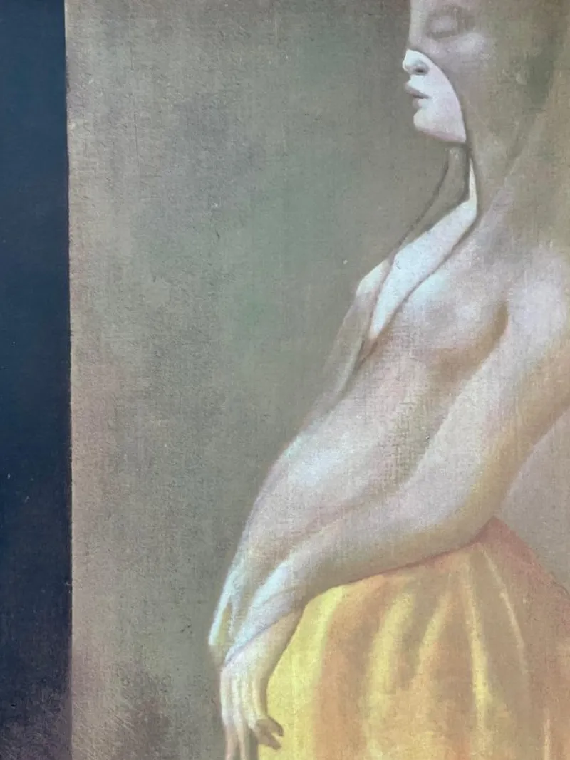 Pamono Leonor Fini, Two Princesses and a Bird, 1970s, Lithograph