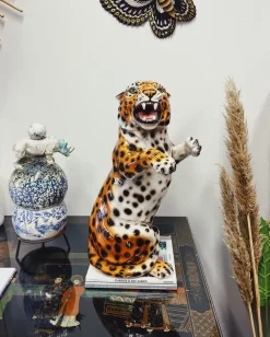 Online Pamono Leopard Statue in Ceramic from Ceramiche Boxer