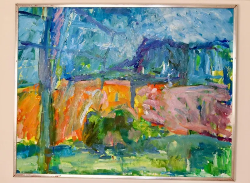 Pamono Leopold Fare, Abstract Composition, 1950s, Oil on Canvas, Framed> Mid-Century