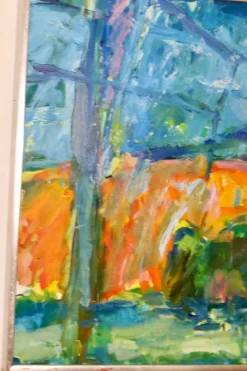 Pamono Leopold Fare, Abstract Composition, 1950s, Oil on Canvas, Framed><noscript><img width=