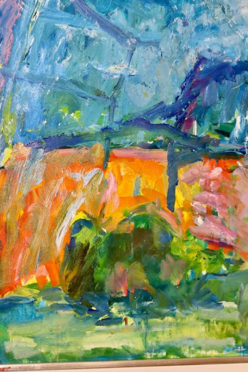 Pamono Leopold Fare, Abstract Composition, 1950s, Oil on Canvas, Framed> Mid-Century