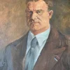 Pamono Leopold Muller, Portrait of Man, 20th-century, Oil on Panel> Art Nouveau