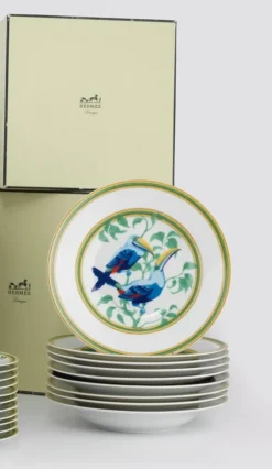 Pamono Les Toucans Dinner Service, 1986, Set of 60><noscript><img width=