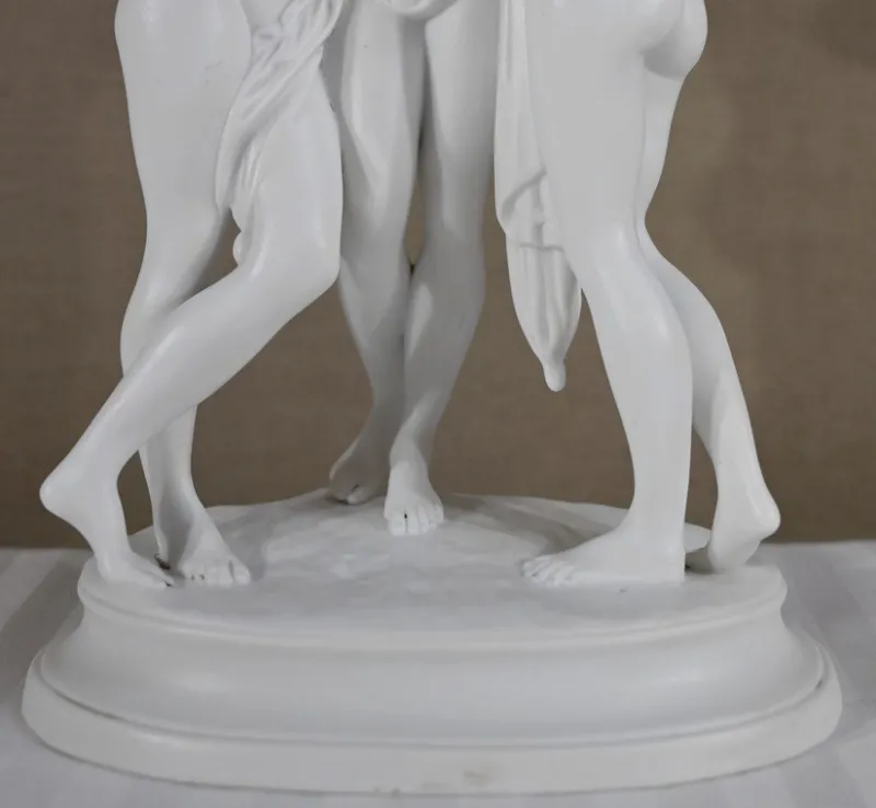 Discount Pamono Les Trois Nymphes Sculptural Group, Early 20th Century, Biscuit Porcelain