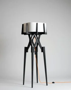 Outlet Pamono Lese Floor Lamp in Charcoal Black by Konstantin Achkov for Lock