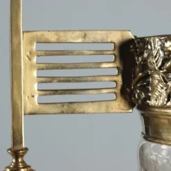 Pamono Liberty Brass and Glass Chandelier