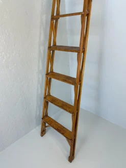 Pamono Library Ladder by Franco Albini for Poggi, 1950s><noscript><img width=