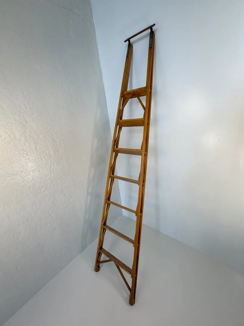 Pamono Library Ladder by Franco Albini for Poggi, 1950s> Architectural Elements