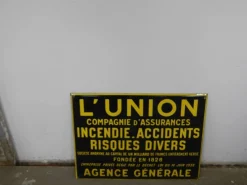 Pamono License Plate Union Compagnie Assicurance France, 1930><noscript><img width=