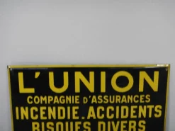 Pamono License Plate Union Compagnie Assicurance France, 1930><noscript><img width=