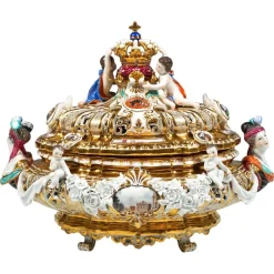 Pamono Lidded Crown Tureen Meissen by Maria Josepha for Meissen Drüselkästchen, Austria> Serving Dishes