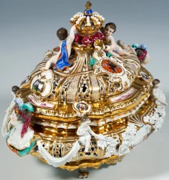 Pamono Lidded Crown Tureen Meissen by Maria Josepha for Meissen Drüselkästchen, Austria><noscript><img width=