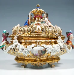 Pamono Lidded Crown Tureen Meissen by Maria Josepha for Meissen Drüselkästchen, Austria><noscript><img width=