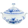 Best Pamono Lidded Porcelain Tureen with Blue Onion Decor, Germany, 1930s-1940s