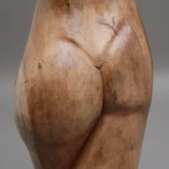 New Pamono Life Size Carved Female Torso, 1930, Walnut