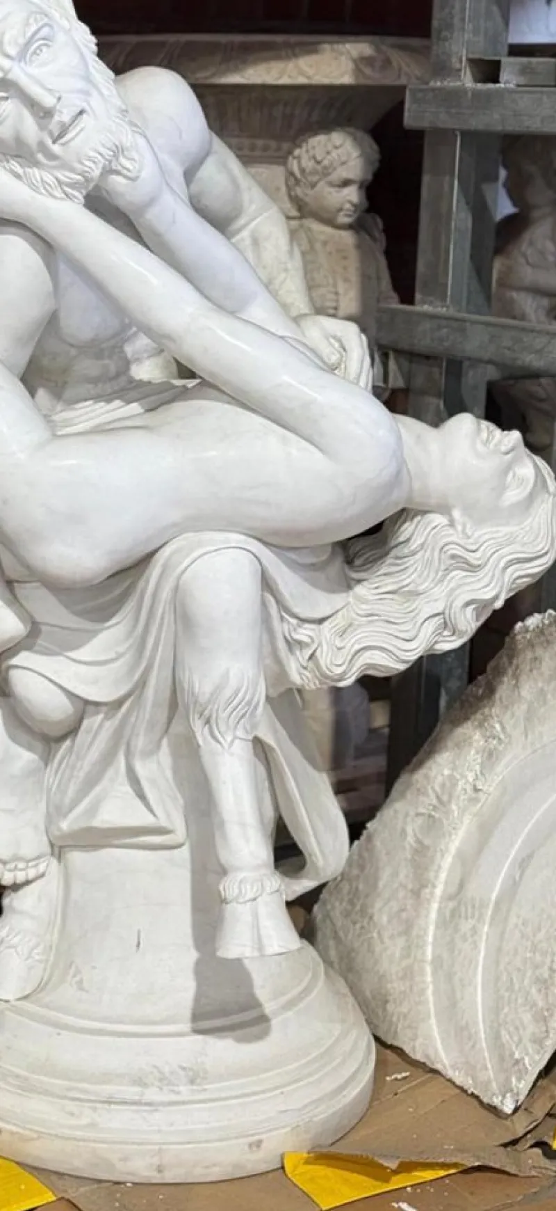 Online Pamono Life-Sized Sculpture of Greek God Pan, 20th Century, Marble