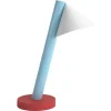 Pamono Light Blue and Red Tube with Globes and Cones Desk Light by Atelier Areti> Table Lamps