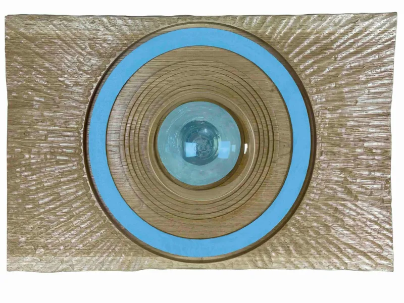 Pamono Light Blue Goccia Lamp by Pietro Meccani