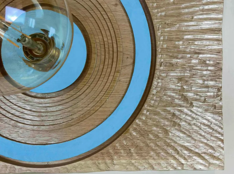 Pamono Light Blue Goccia Lamp by Pietro Meccani