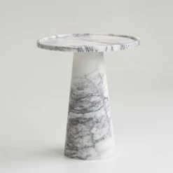 Sale Pamono Lilac Marble Cone Side Table from Kiwano Concept