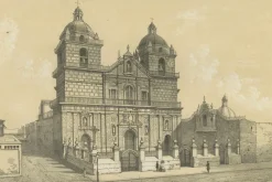 New Pamono Lima Church of San Francisco and Church of San Pedro, 1865, Lithograph on Paper