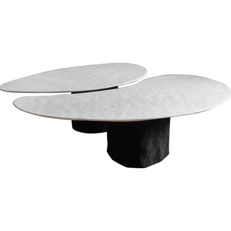 New Pamono Limestone Low Table by Atelier Benoit Viaene, Set of 2