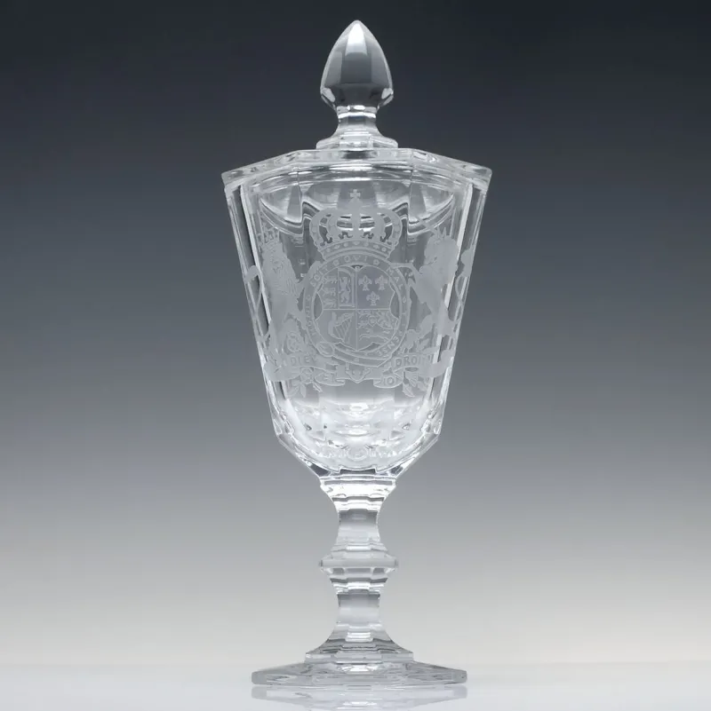 Discount Pamono Limited Addition 250 Year Engraved Commemorative Glass Goblet with Lid from Villeroy & Boch, 1998