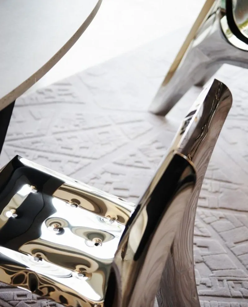 Pamono Limited Edition Chippensteel 1.0 Chair in Polished Stainless Steel by Zieta> Seating