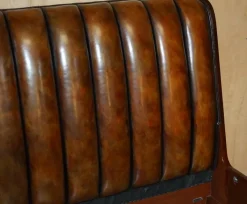 Pamono Limited Edition Modern Metropolis Bed Frame in Brown Leather from Ralph Lauren><noscript><img width=
