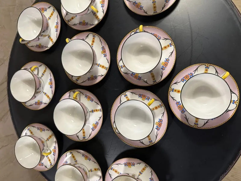 Pamono Limoges Coffee Service, 1925, Set of 12> Coffee & Tea Service