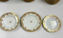 Online Pamono Limoges Dinner Service with Gold Inlay in Porcelain by Haviland, 1920s, Set of 39