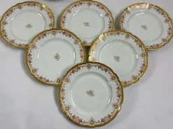 Online Pamono Limoges Dinner Service with Gold Inlay in Porcelain by Haviland, 1920s, Set of 39