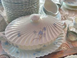New Pamono Limoges Porcelain Dinner Service with Twisted Cornflower Decor from Haviland, 1980s, Set of 72