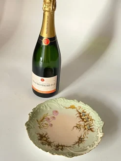Pamono Limoges Porcelain Plate from Leon Sazerat, France, 1860><noscript><img width=