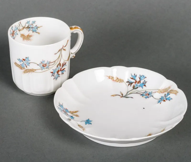 Clearance Pamono Limoges Porcelain Tea and Coffee Service, Set of 6