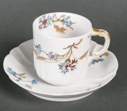 Clearance Pamono Limoges Porcelain Tea and Coffee Service, Set of 6