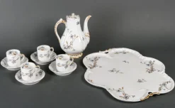 Clearance Pamono Limoges Porcelain Tea and Coffee Service, Set of 6