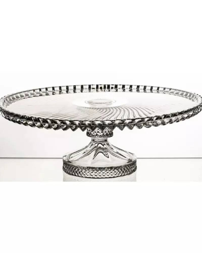 Sale Pamono Linea Crystal Cake Stand from Huta Julia