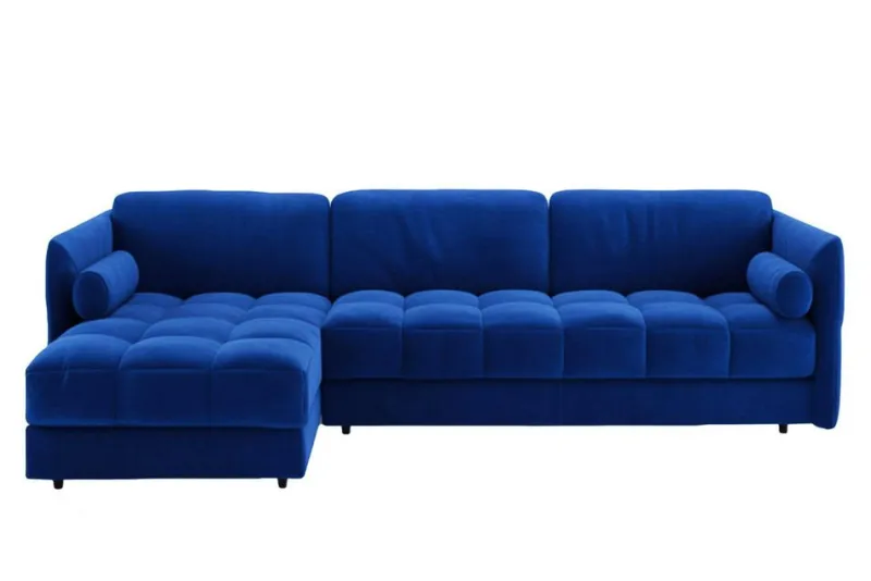 Pamono Link Sectional Sofa in Blue Velvet by Moanne> Seating|Couches & Sofas