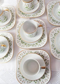 Pamono Linnaea Borealis Porcelain Service for 13 from Hackefors, 1970s, Set of 43><noscript><img width=