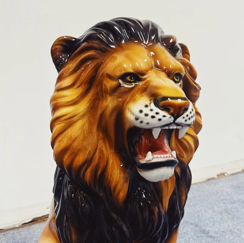 Outlet Pamono Lion Ceramic Statue from Ceramiche Boxer