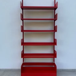 New Pamono Lips Vago Orange Bookcase, 1968