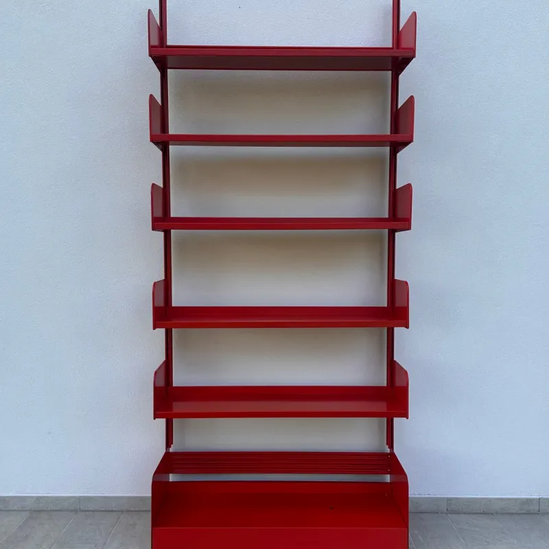 New Pamono Lips Vago Orange Bookcase, 1968
