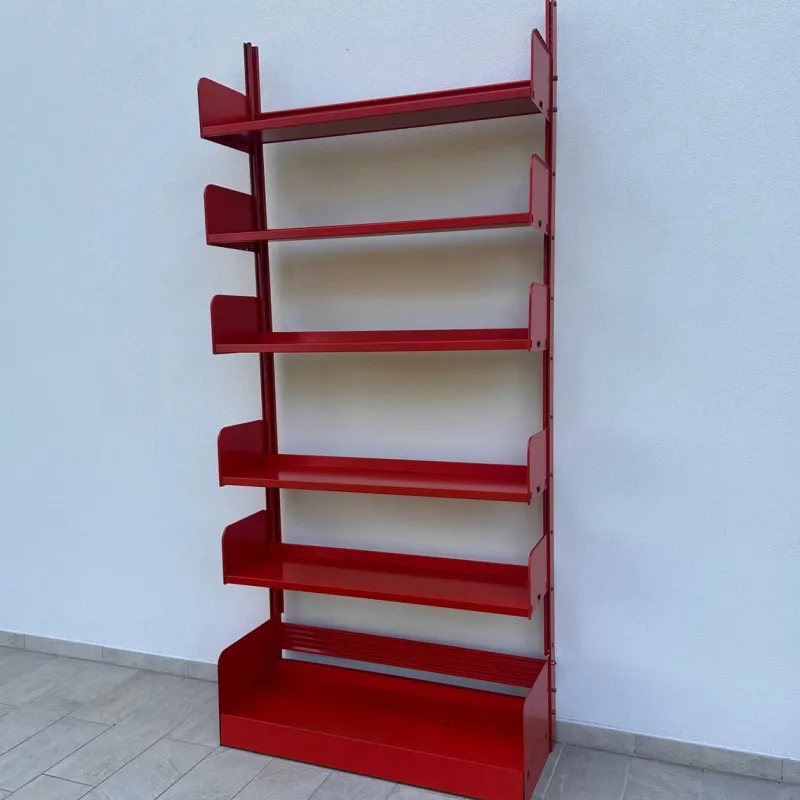 New Pamono Lips Vago Orange Bookcase, 1968