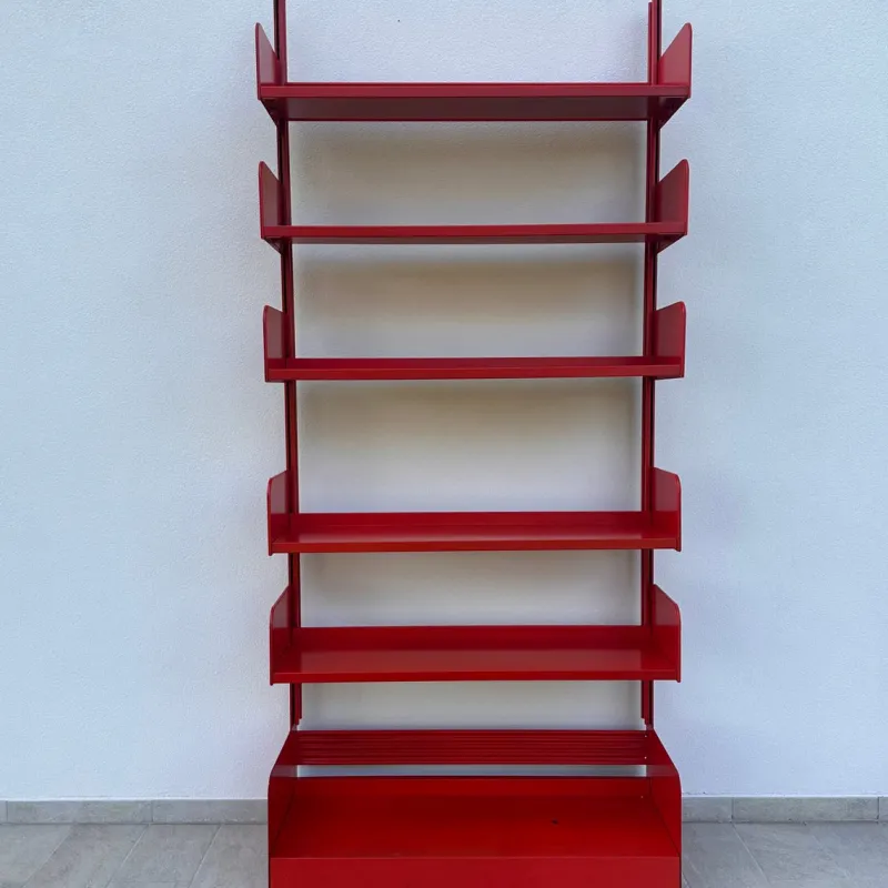 New Pamono Lips Vago Orange Bookcase, 1968