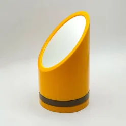 Pamono Lipstick Table Mirror in Yellow Plastic, 1970s><noscript><img width=