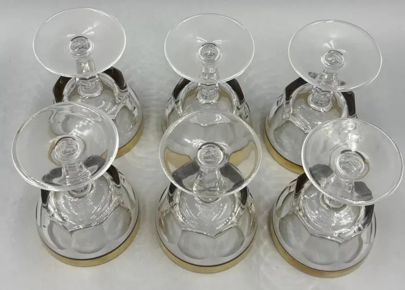 Discount Pamono Liqueur Glasses with 18K Gold Rim by Franz Kaspar for Glashütte, 1950s, Set of 6