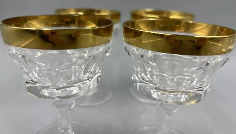 Discount Pamono Liqueur Glasses with 18K Gold Rim by Franz Kaspar for Glashütte, 1950s, Set of 6
