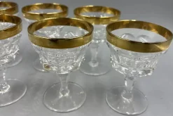 Discount Pamono Liqueur Glasses with 18K Gold Rim by Franz Kaspar for Glashütte, 1950s, Set of 6